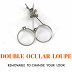 Pastel goth pirate eyepatch monocle Rave goggle with magnifying eye loupes