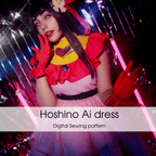 Oshi No Ko Hoshino Ai Cosplay Costume Pattern Set - Digital File - 