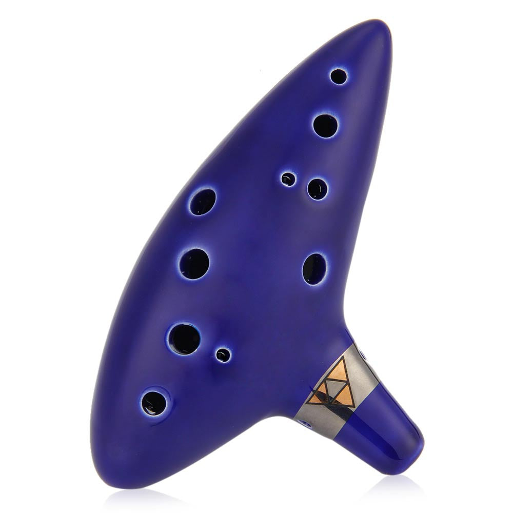 12 Holes Ocarina Ceramic Alto C Legend of Zelda Ocarina Flute Blue Instrument