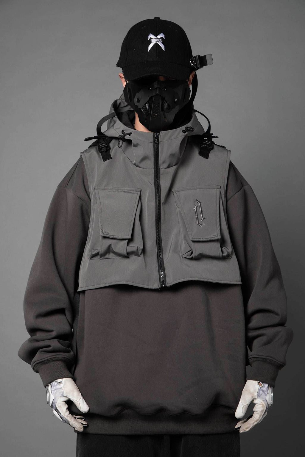 HiH34 Grey Tech Guard Hoodie - Grey / M