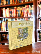 Harry Potter - Hogwarts Crests - Utilitarian Romance Wooden Jigsaw Puzzle - A4 + Wooden Gift Box