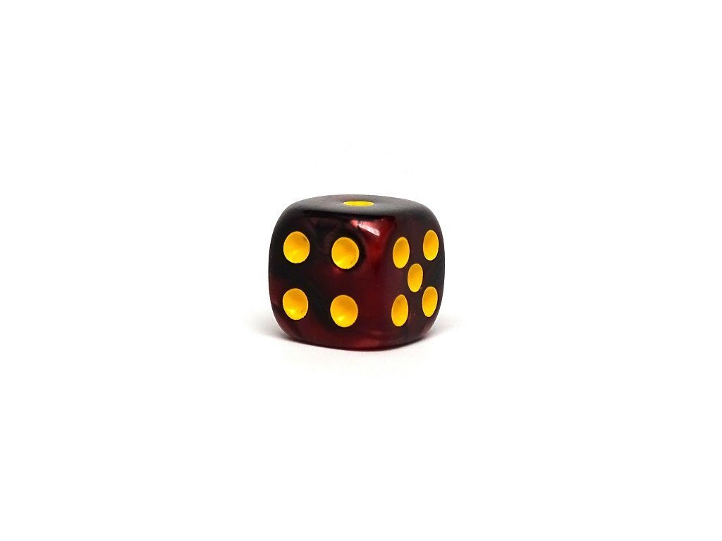 12mm D6 Dice - Lava Swirl - 25 Count Bag