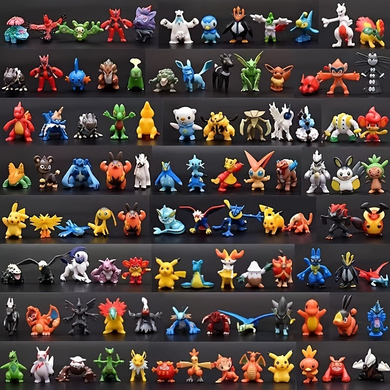 12Packs PokeBalls With Random Figures Anime Model Toy