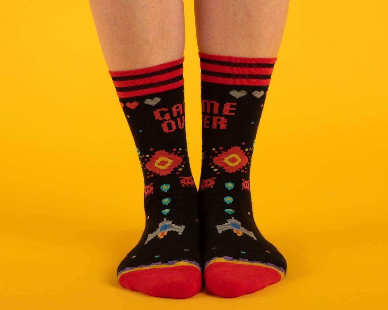 Game Over 80s Video Game Crew Socks - 