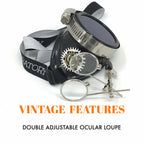 Pastel goth pirate eyepatch monocle Rave goggle with magnifying eye loupes