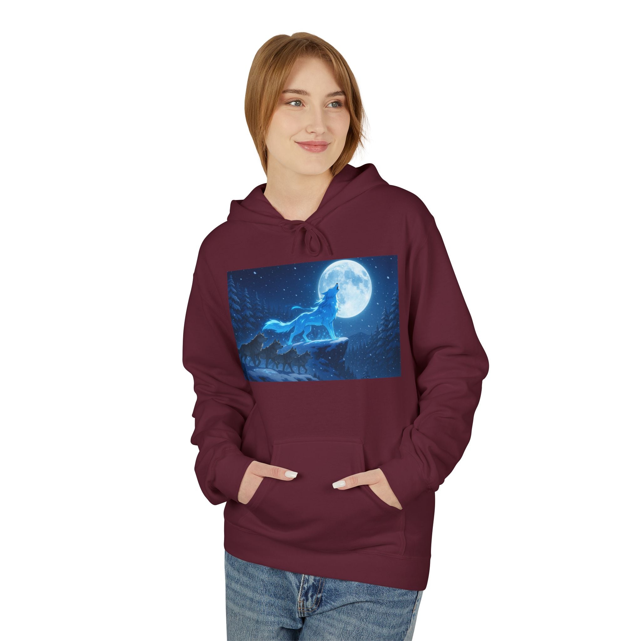the Blue wolf Spirit hoodie