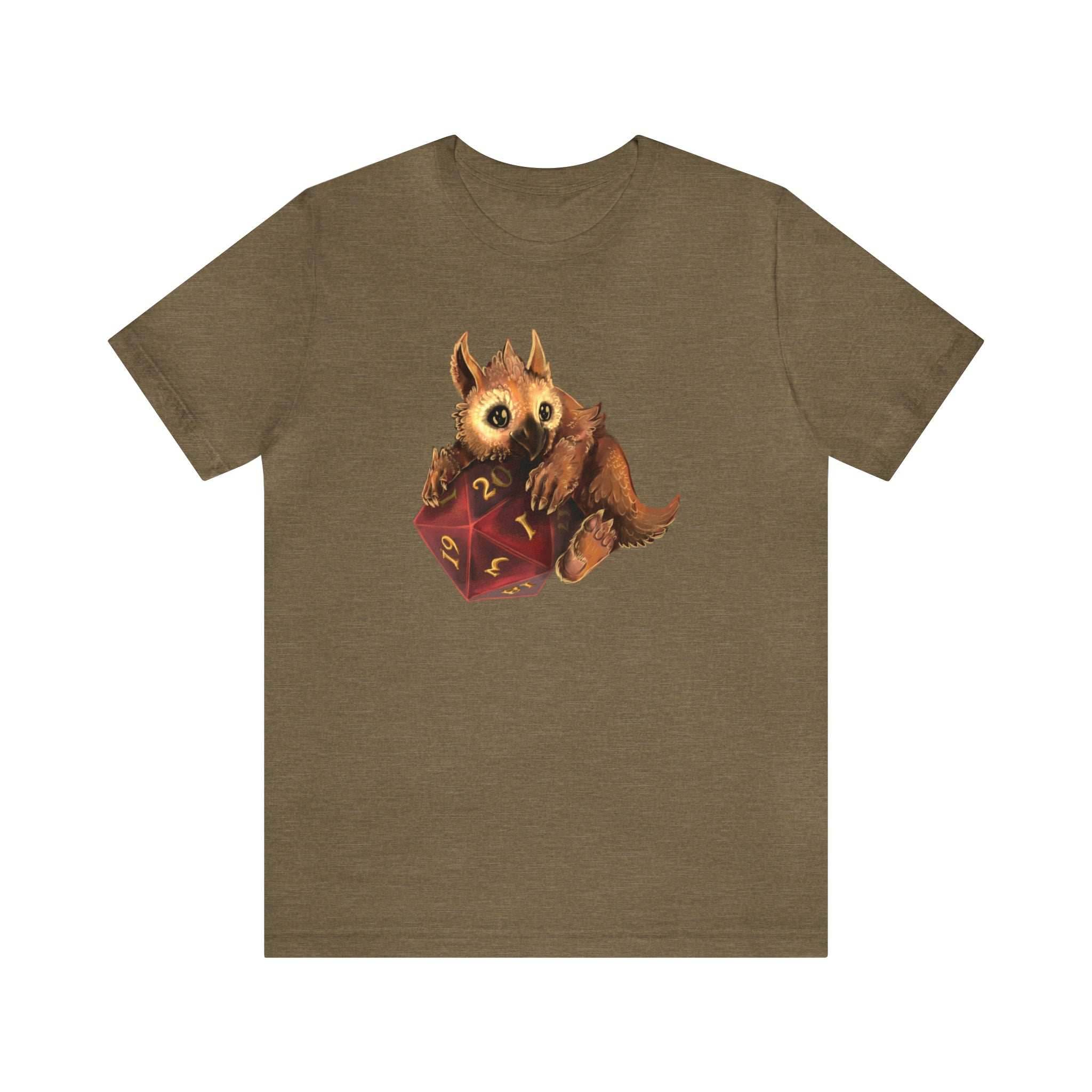 Owliver with High Variance D20 Short Sleeve Tee - Heather Olive / M