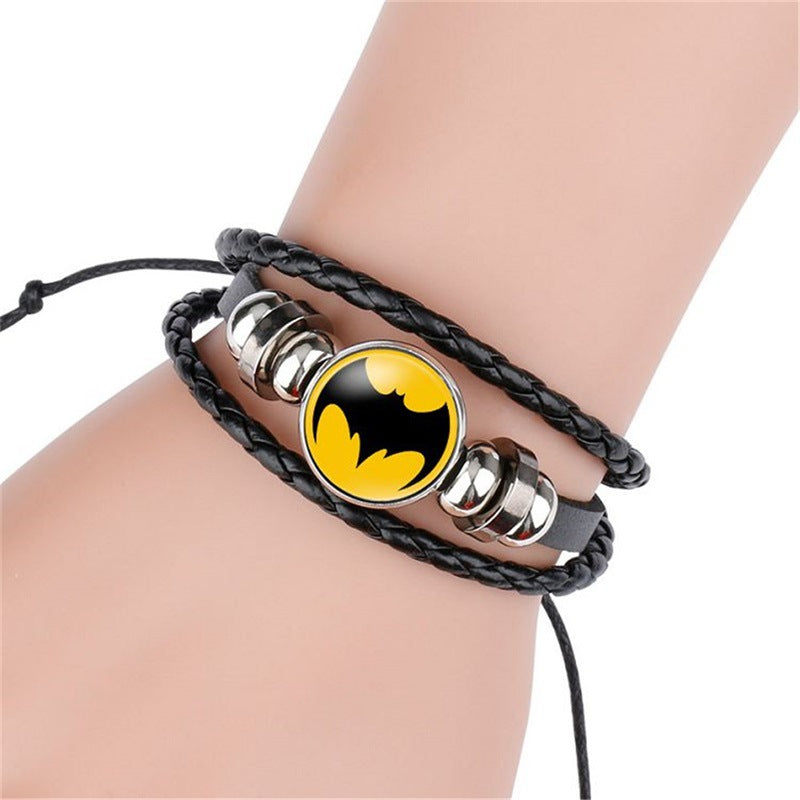 Marvel Heroes Batman Avengers Captain Shield Gem Bracelets