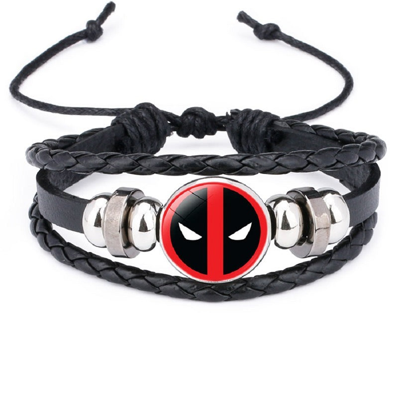 Marvel Heroes Batman Avengers Captain Shield Gem Bracelets