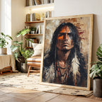 War Paint and Fire Tribal Portrait