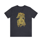 Golden Celtic Dice Dragon Shirt - Heather Navy / S