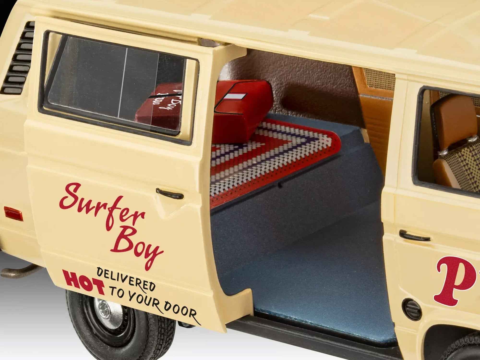 Level 3 Model Kit Argyle's Volkswagen Vanagon "Surfer Boy Pizza" Van "Stranger Things" (2016-Current) TV Series 1/25 Scale Model by Revell