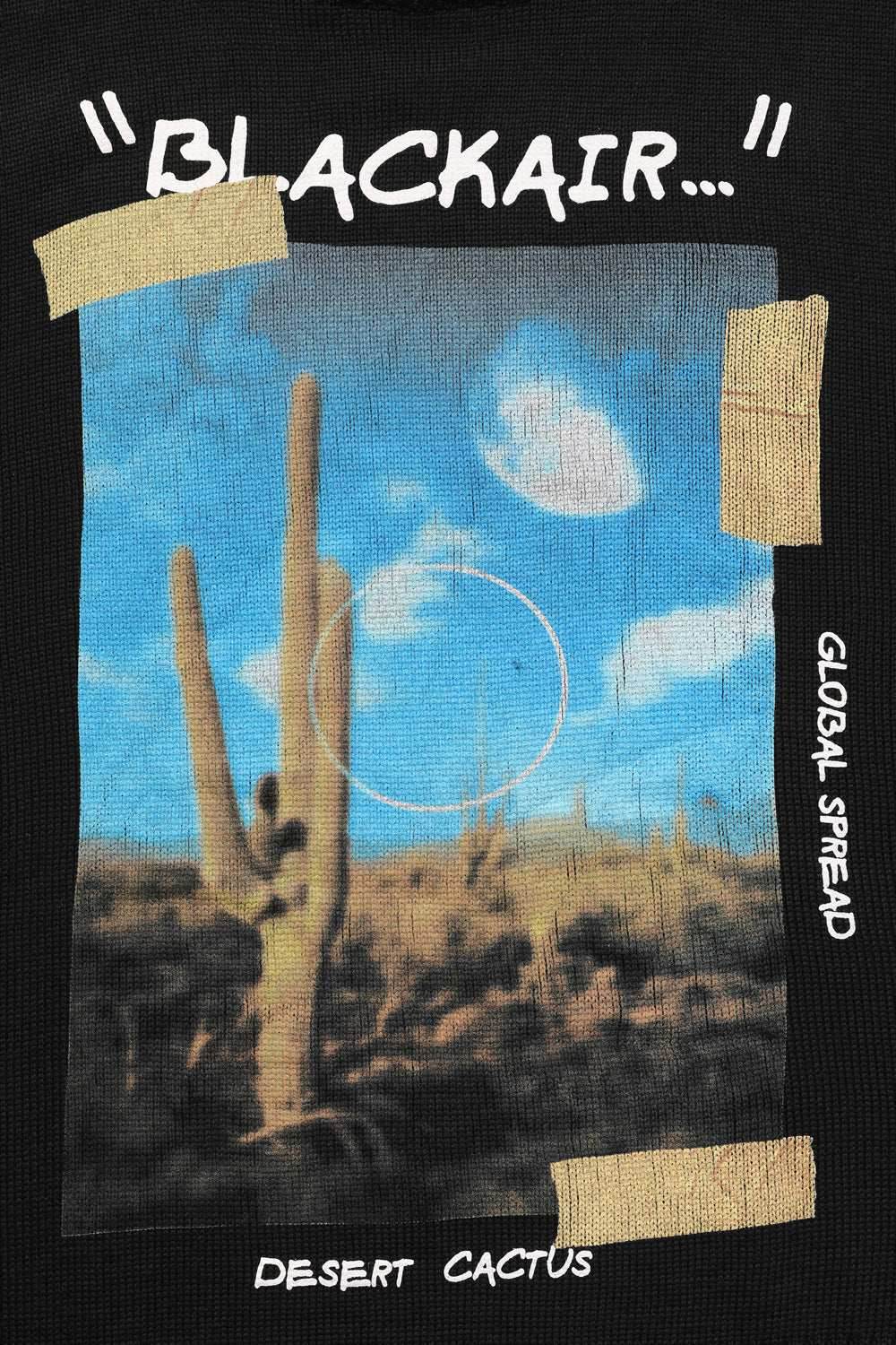 Desert Cactus Knit Sweater - Black / S