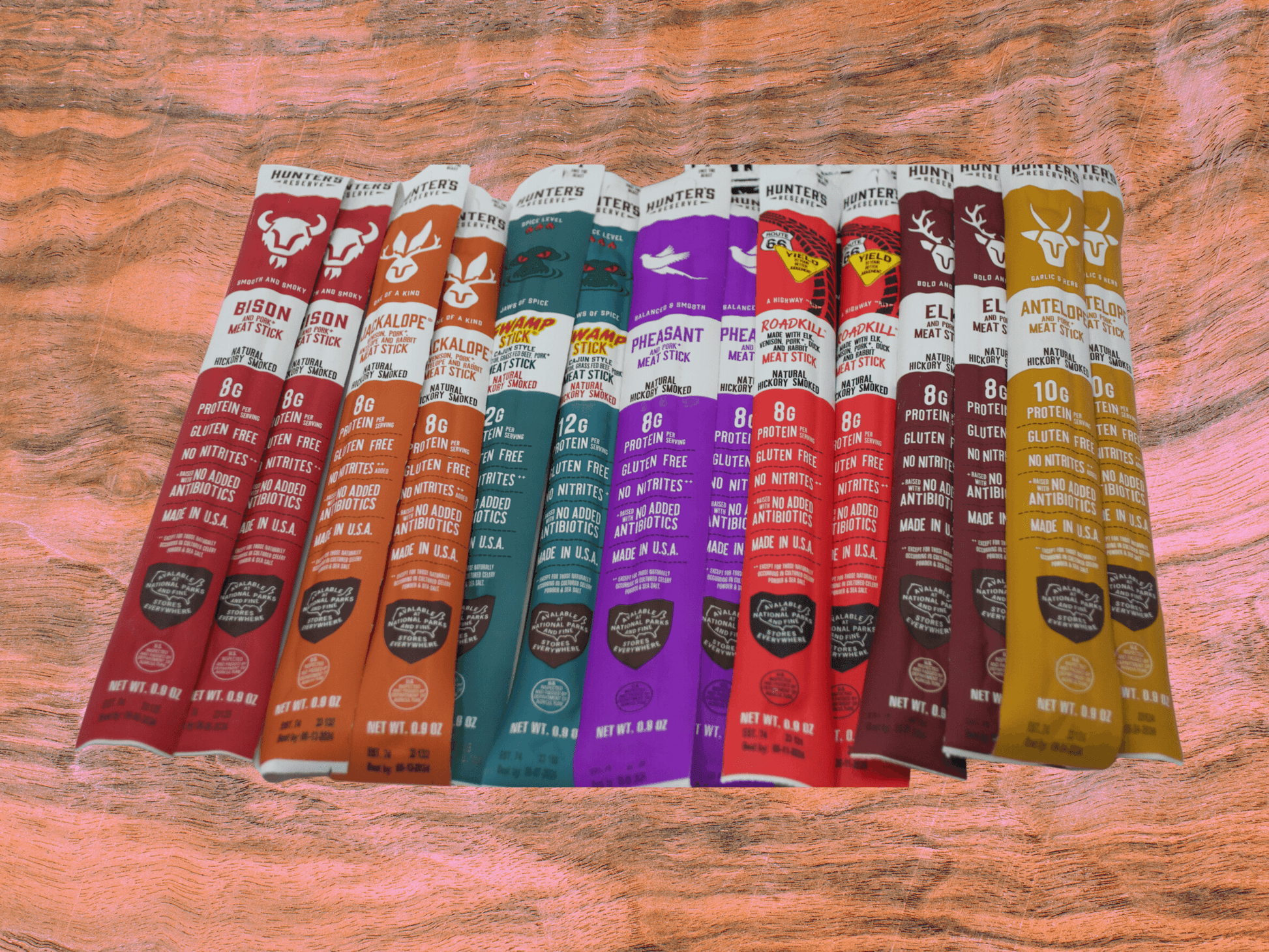 Exotic Meat Sticks Bag – 14 Wild Jerky Snacks | Gourmet Gift with Gamey Flavors - 