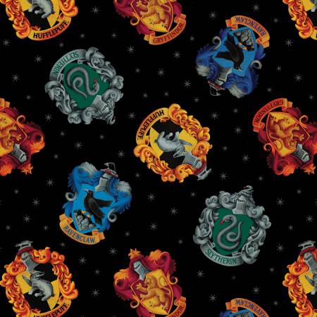 BE Harry PotterHogwarts Crests Black