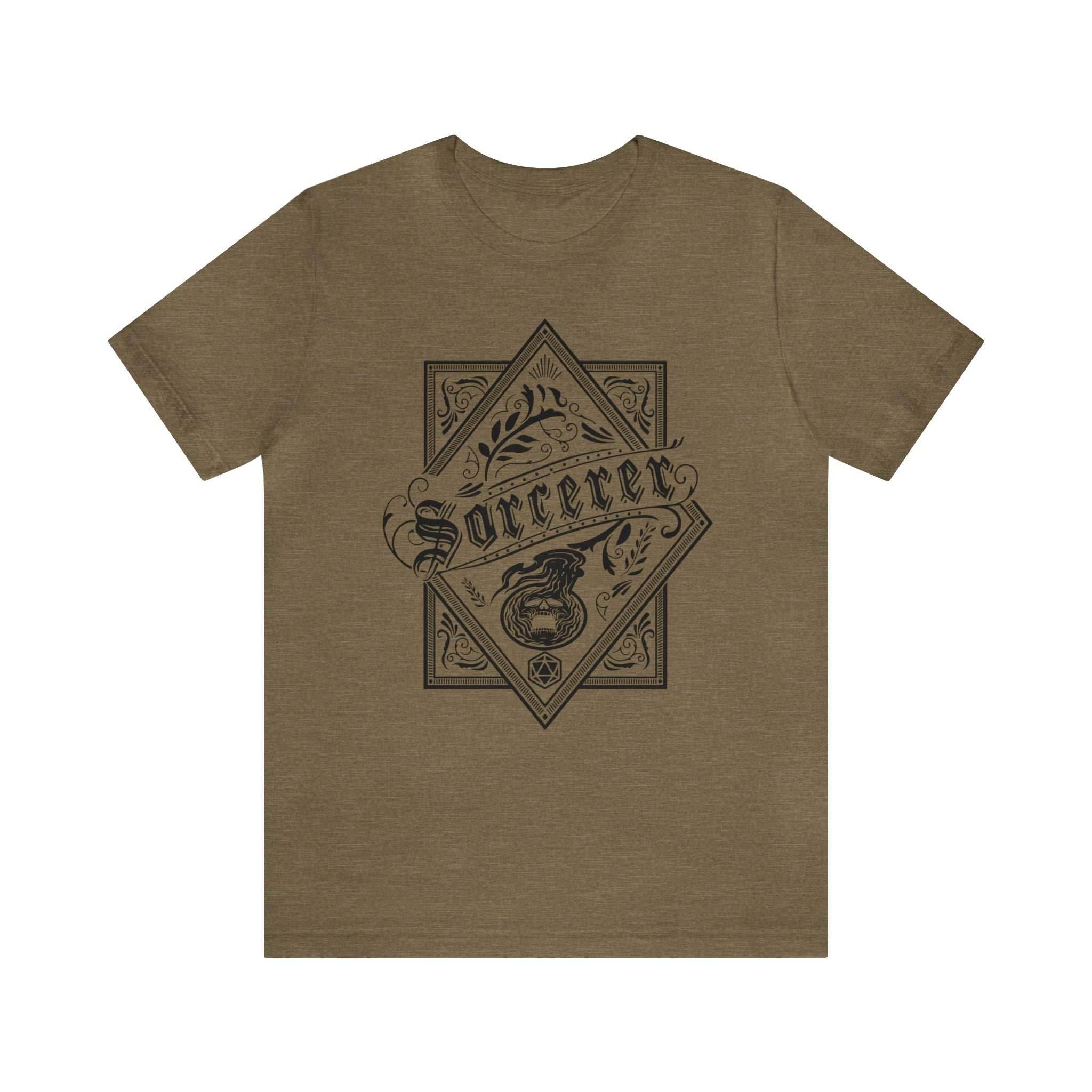Sorcerer Class Shirt - Heather Olive / S