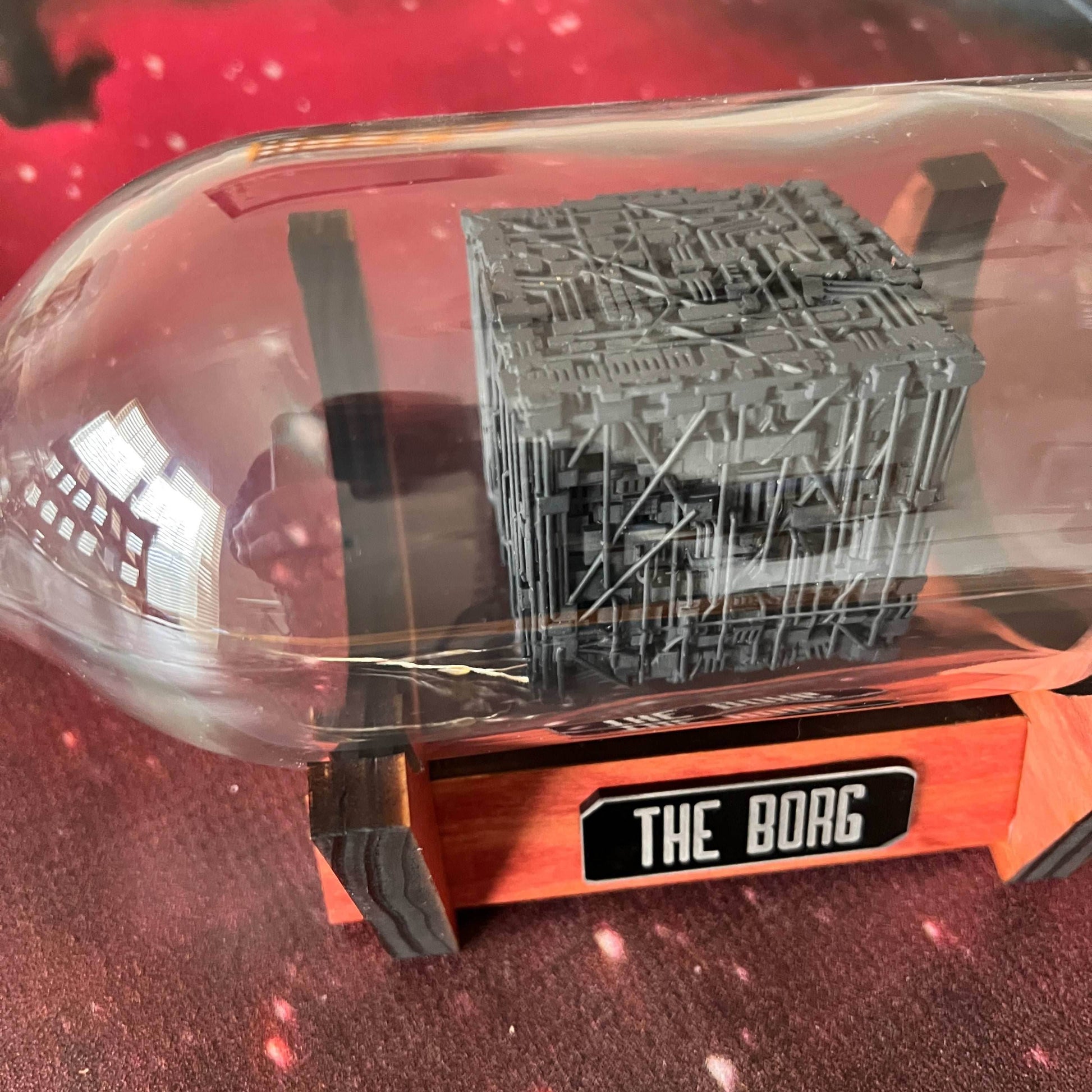 Star Trek Lighted Borg Cube Starship in a Bottle - 