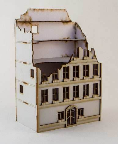 15mm Damaged European Building (Matboard) - 15MCSS100-D - 