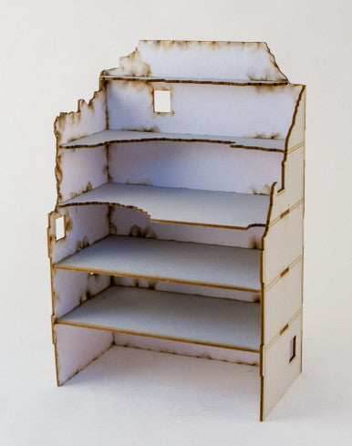 15mm Damaged European Building (Matboard) - 15MCSS100-D - 