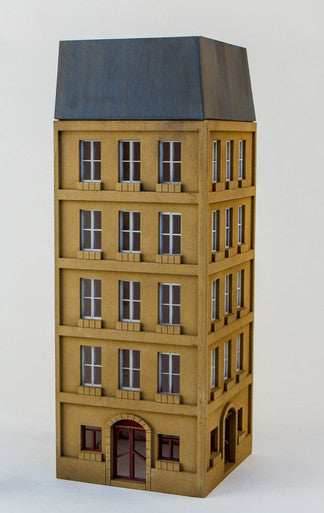 15mm European City Corner Building (Matboard) - 15MCSS115 - 