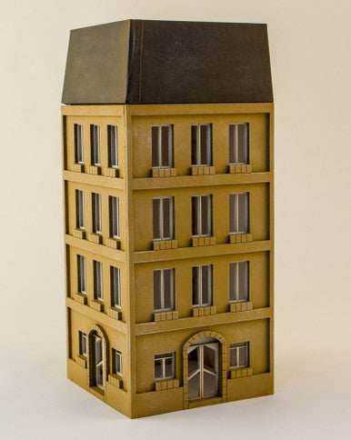 15mm European City Corner Building (Matboard) - 15MCSS124 - 