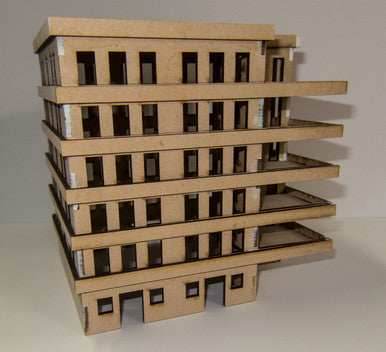 15mm Large Apartment Block (MDF) - 15MMDF152 - 
