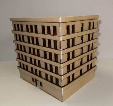 15mm Large Apartment Block (MDF) - 15MMDF152 - 