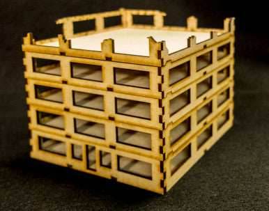 15mm Modular Skyscraper - Ruined Floor - 15MMDF169-4 - 