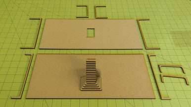15mm WWII Government Building - Floor and Stairs Kit - 15MMDF350-4 - 