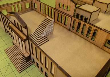 15mm WWII Government Building - Floor and Stairs Kit - 15MMDF350-4 - 