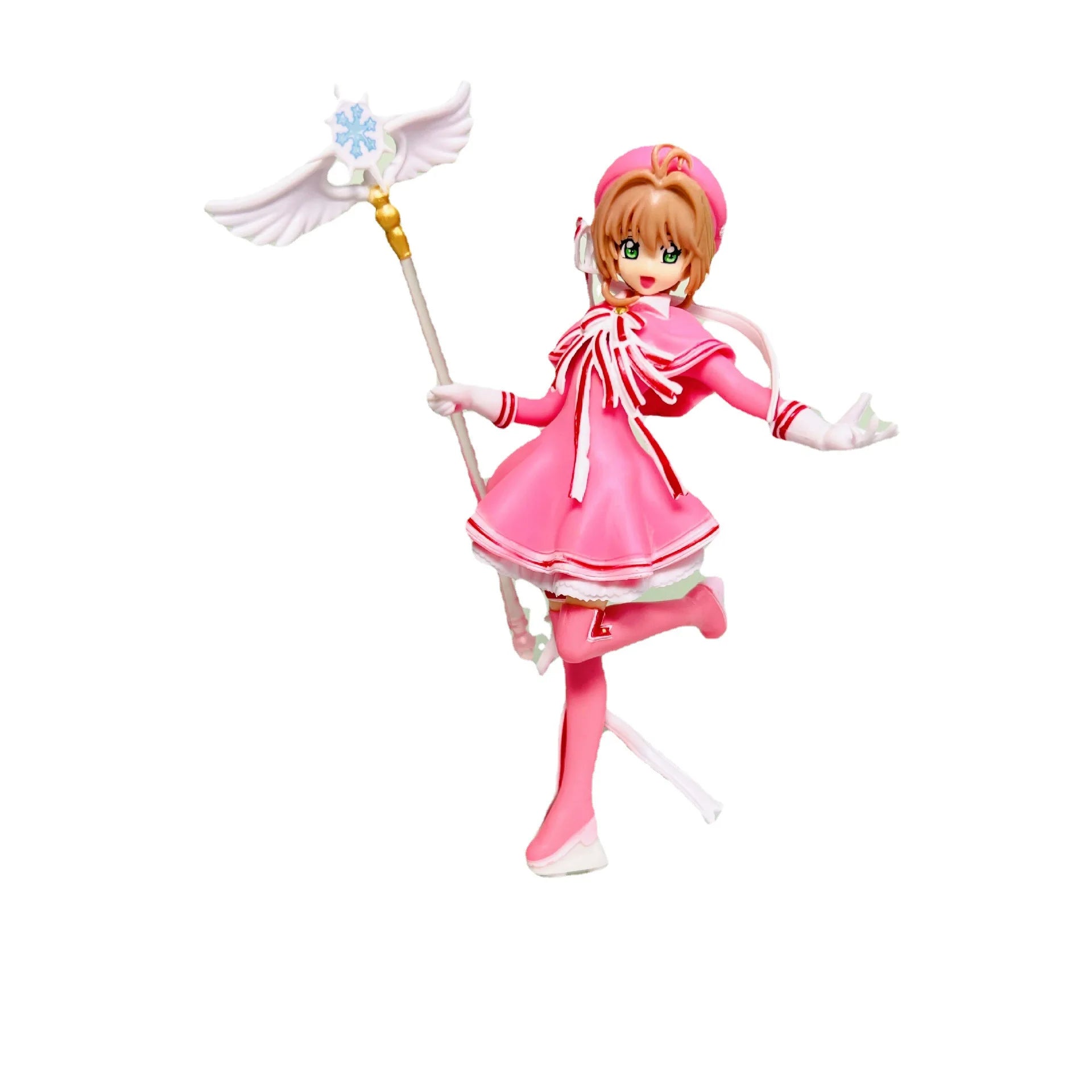 15CM Anime Card Captor Kinomoto Sakura Action Figure PVC Models Cardcaptor Magic Wand Girl Cake Decoration Christmas Gift