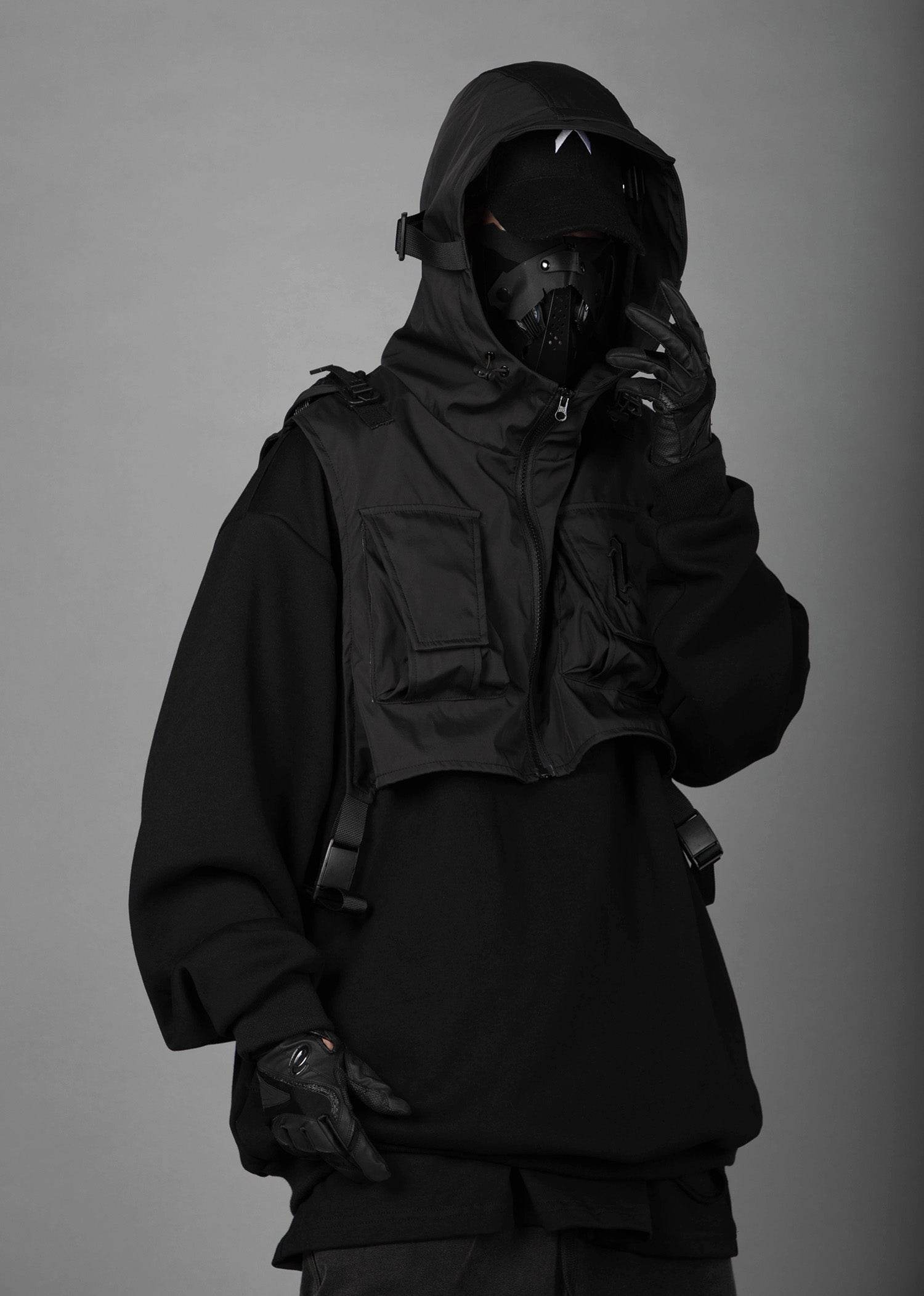 HiH34 Black Tech Guard Hoodie - Black / M