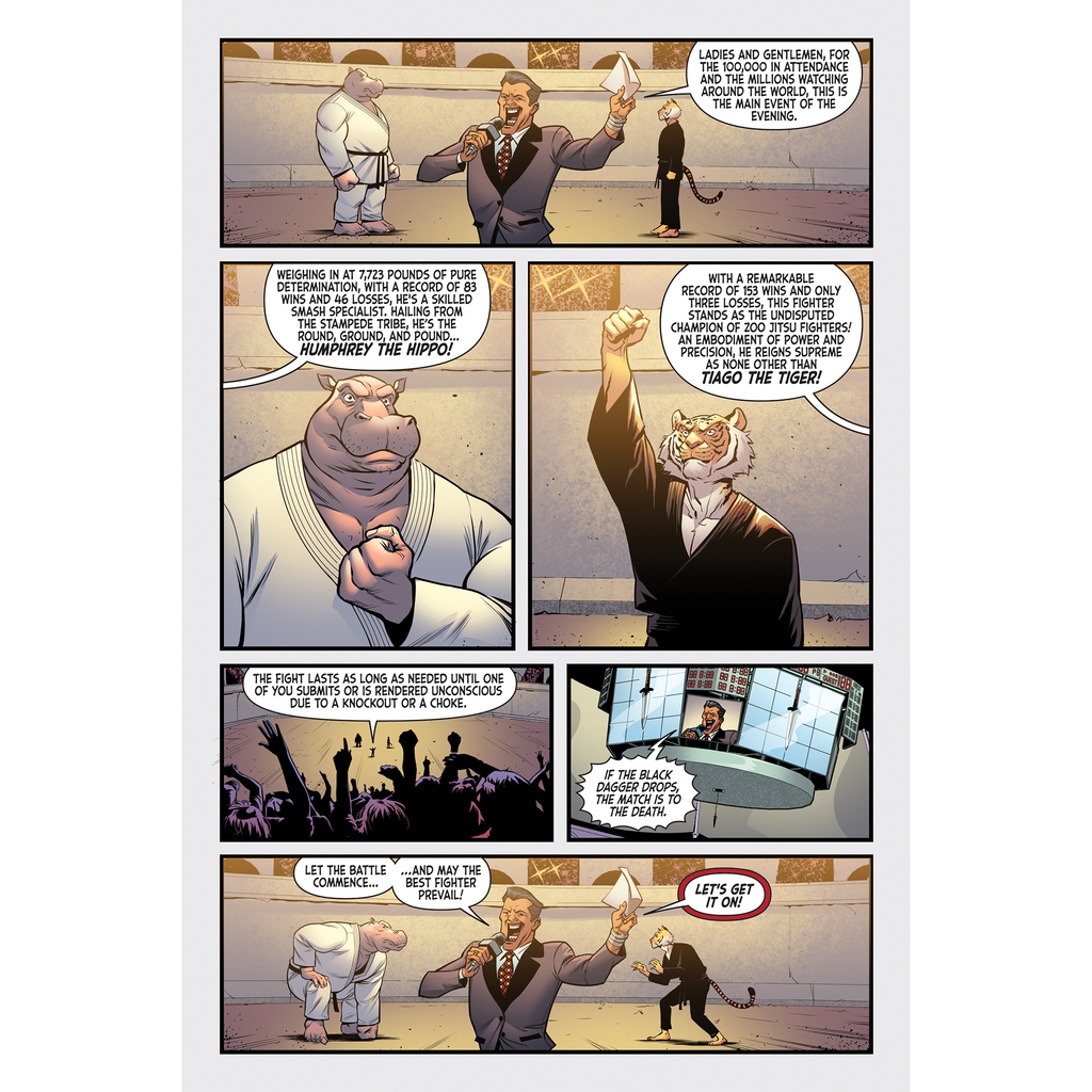 Jiu Jitsu Combat Creatures Comic Book Graphic Novel Paperback