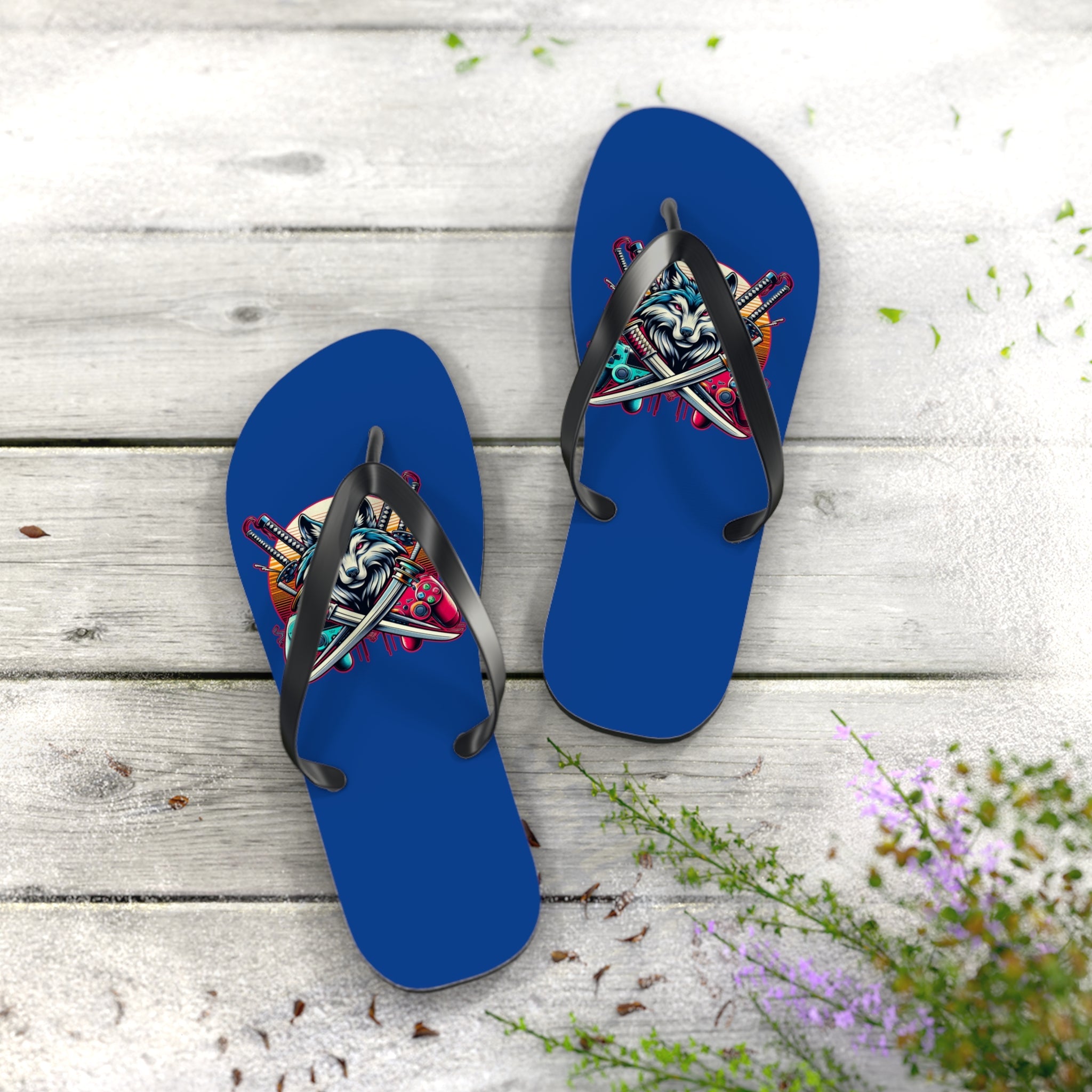 XP Wolf Gamer Flip Flops