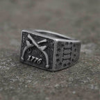 1776 Crossed Guns Stainless Steel Ring - Retro / 9