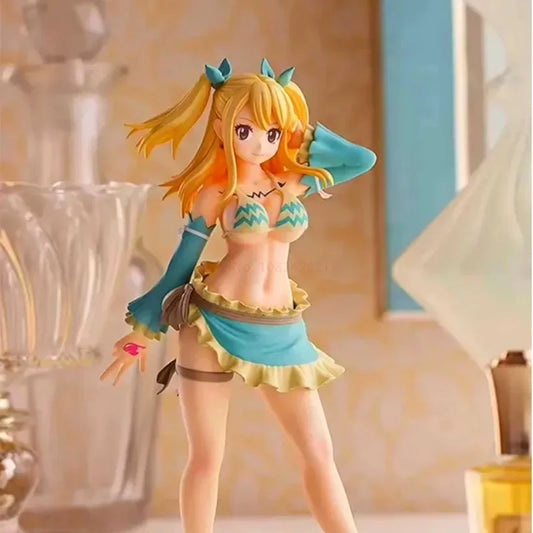 17cm Fairy Tail Lucy Heartfilia Virgo Form Anime Figure Pop Up Parade Lucy Action Figure Adult Collectible Model  Gifts Toys