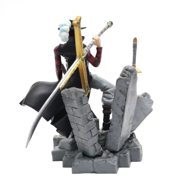 17CM ONE PIECE Anime Figures Dracule Mihawk Top Decisive Battle Action Figure PVC Model Toys Collection Ornaments Doll Fans Gift