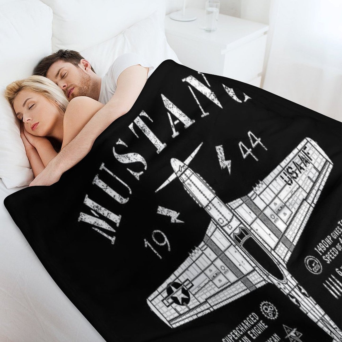 P-51 Mustang Throw Blanket