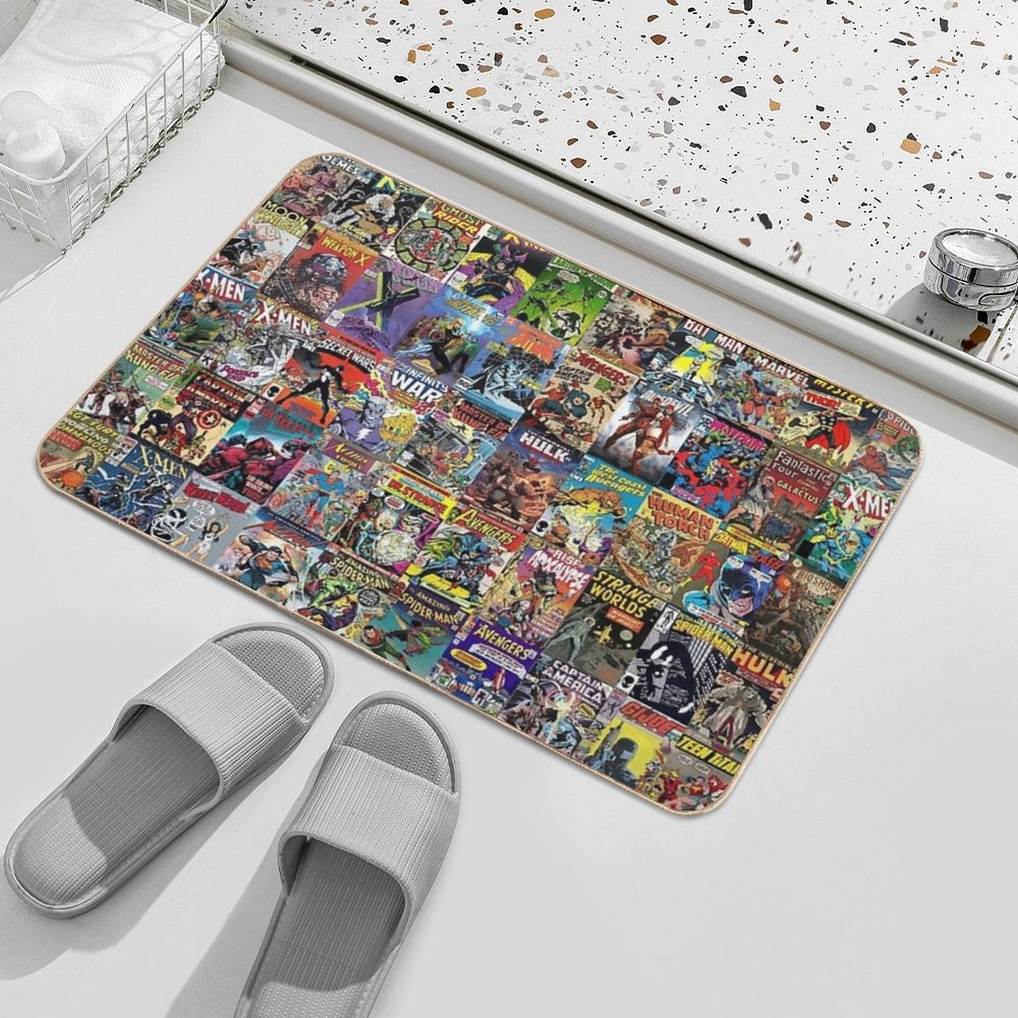 Comic Books  Dirt-Trapping Bath Mat
