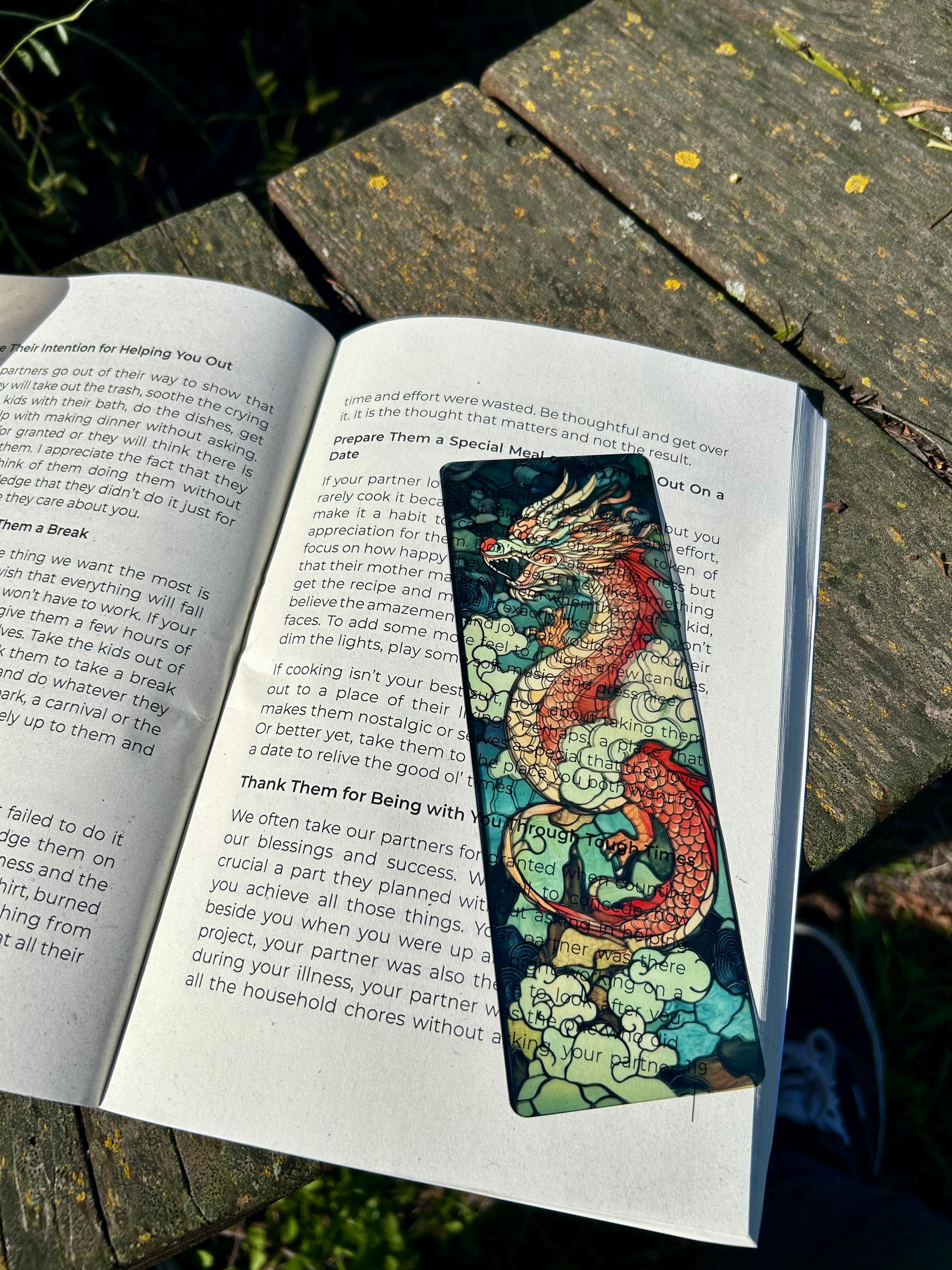 Japanese Traditional Dragon Bookmark - Handcrafted Asian Design - Unique Book Marker - Japanese Art Gift