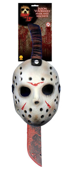 Friday the 13th Jason Mask & Machete Costume Accessory Set