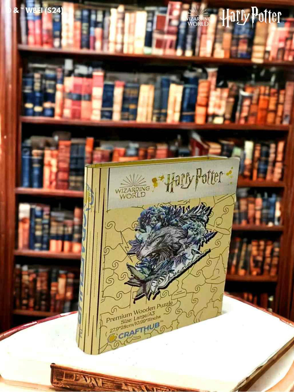 Harry Potter - Ravenclaw Crest - Utilitarian Romance Wooden Jigsaw Puzzle - A4 + Wooden Gift Box