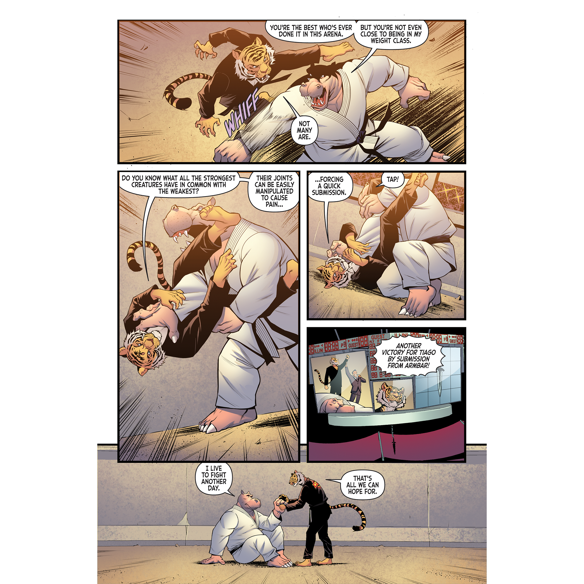 Jiu Jitsu Combat Creatures Comic Book Graphic Novel Paperback