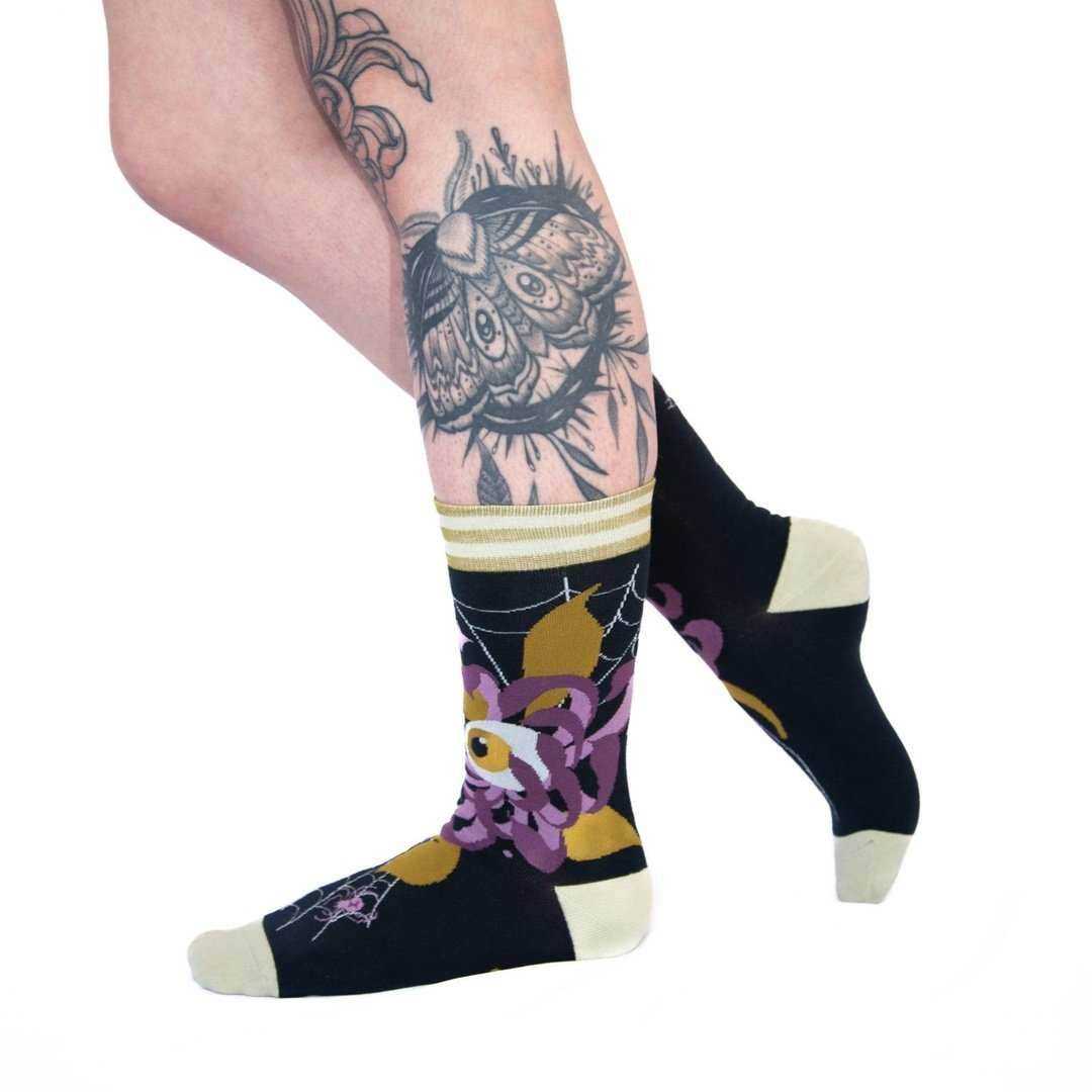 Arachnid's Bloom Crew Socks - 