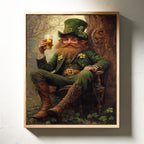Lucky Leprechaun: Irish Folklore Canvas Wall Art