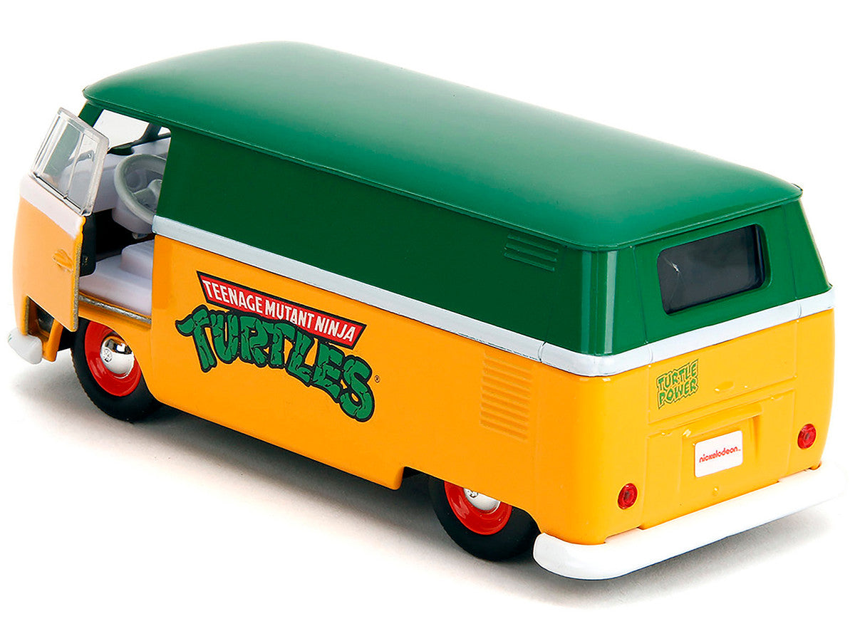 1961 Volkswagen Bus "Teenage Mutant Ninja Turtles" Green and Yellow with White Interior "Hollywood Rides" Series 1/32 Diecast Model Car by Jada