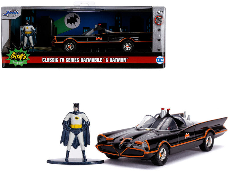 1966 Batmobile with Diecast Batman Figurine "Batman" (1966-1968) Classic TV Series "DC Comics" "Hollywood Rides" Series 1/32 Diecast Model Car by Jada