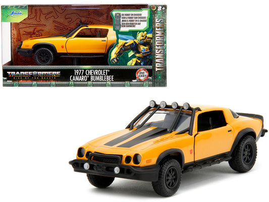 1977 Chevrolet Camaro Off-Road Version Yellow Metallic with Black Stripes "Transformers: Rise of the Beasts" (2023) Movie "Hollywood Rides" Series 1/32 Diecast Model Car by Jada