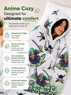 Zoro One Piece Wearable Blanket Hoodie for Kids & Adults | OLM Toys