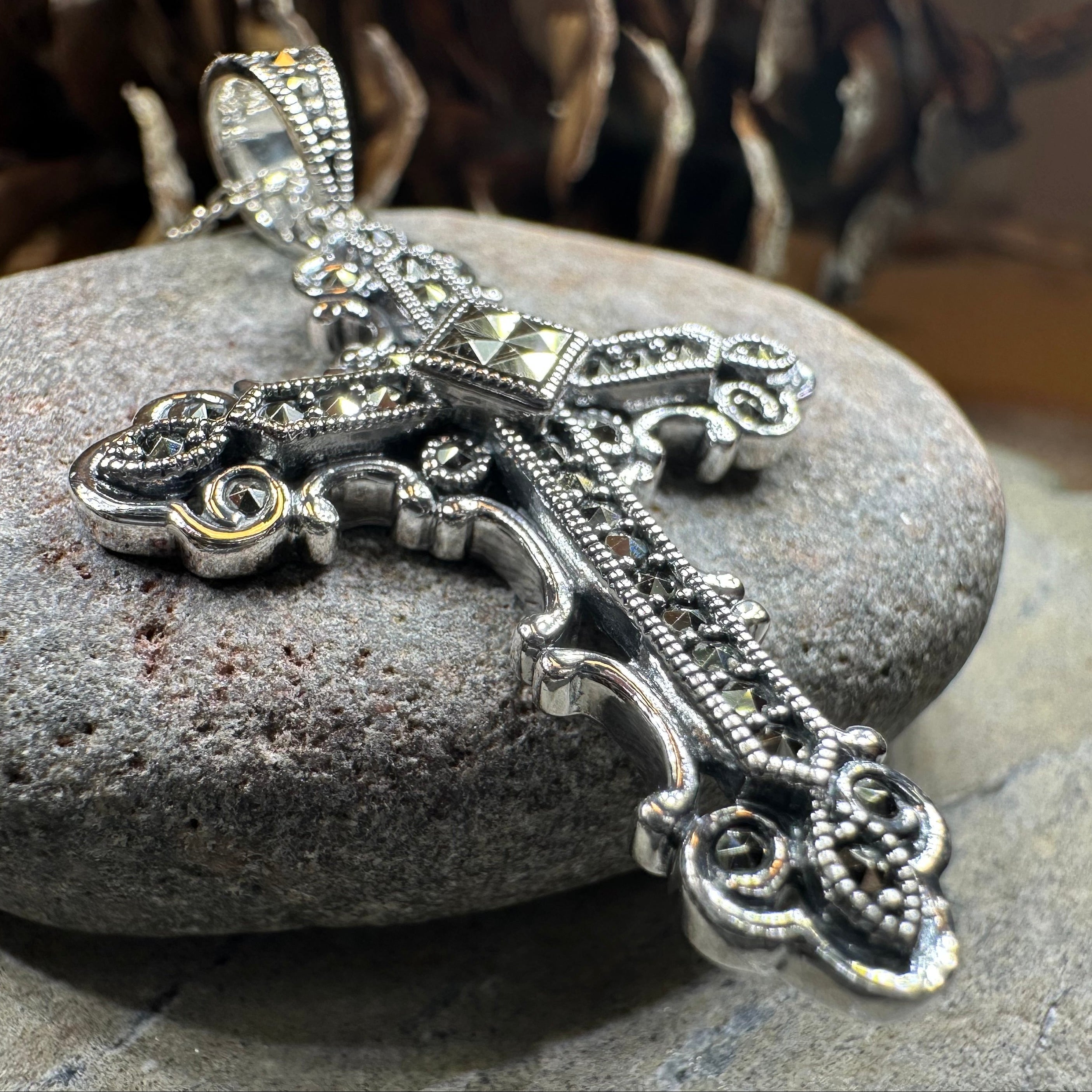 Scottish Skinnet Cross Necklace